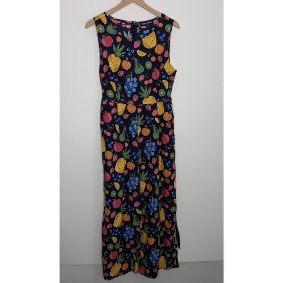 Princess Highway Retro Reboot Fruit Jumpsuit Teacher Linen Womens Size 12 AU 8US - Picture 3 of 16